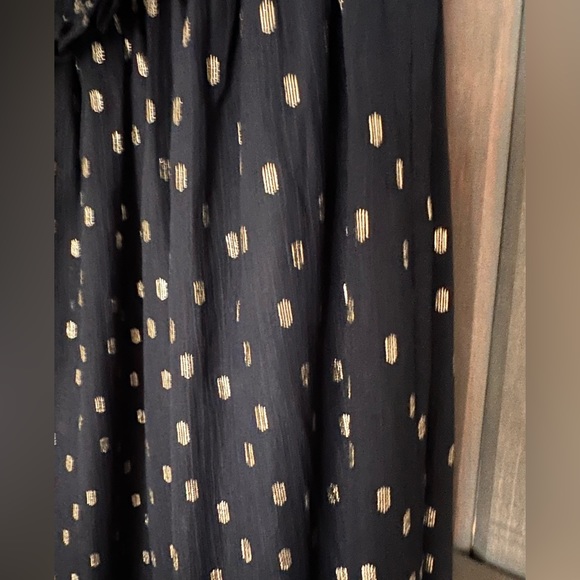 VICI dolls NEVER WORN NWOT REMARKABLE METALLIC DETAILED HALTER MIDI DRESS - NAVY - Picture 11 of 11